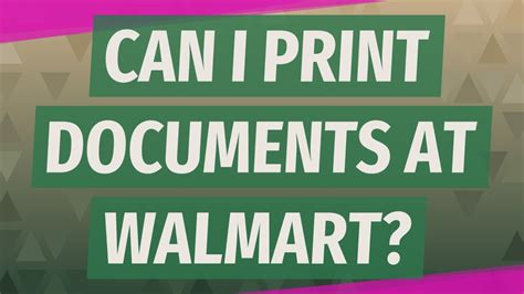 Can I Print a Document at Walmart? - An Examination of Multiple Views